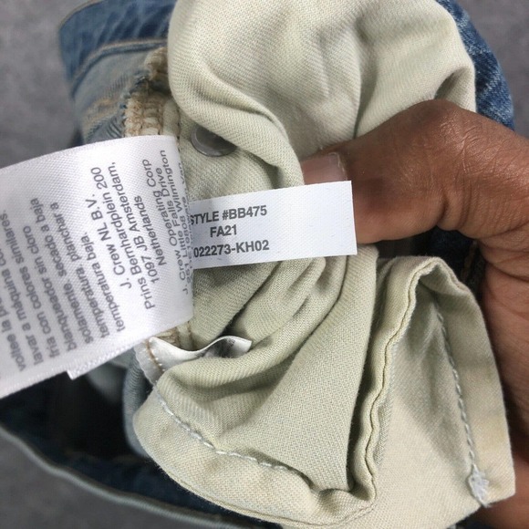 J. Crew Slim Boyfriend Denim Jean in Tinted Indigo Wash Blue BB475 Size 31P - Picture 7 of 14